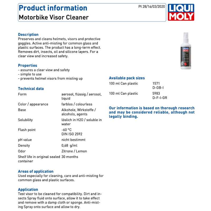 Liqui Moly Motorbike Visor Cleaner