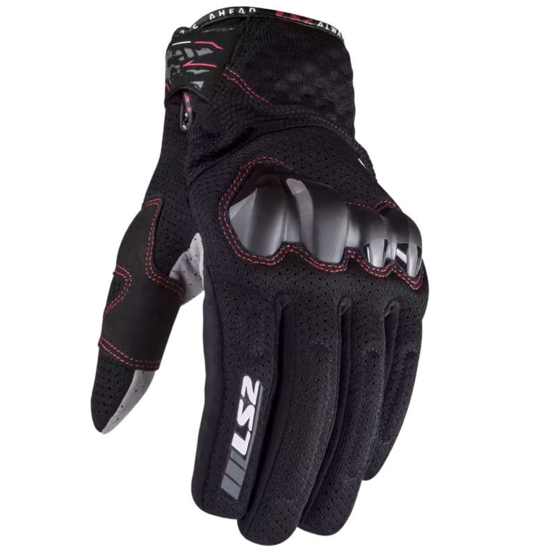 LS2 Chaki Man Black Gloves