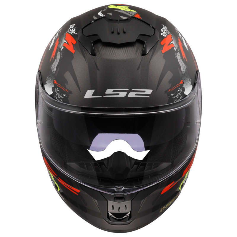 LS2 FF8O8 Stream II Angry Monkey Black/Red Helmet