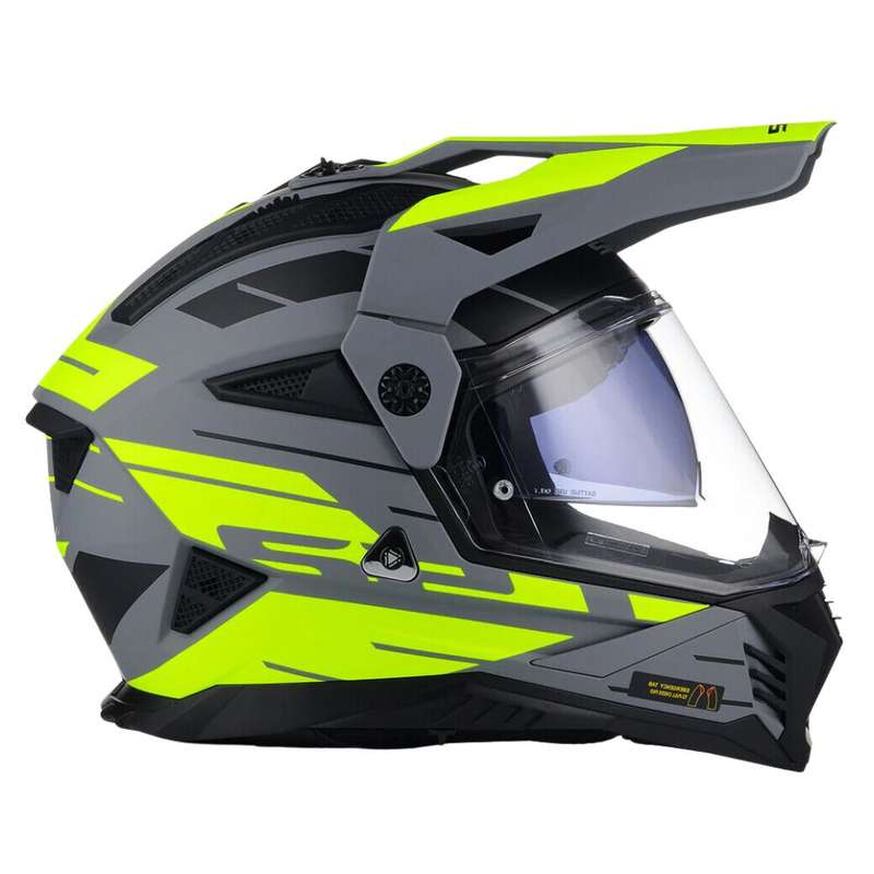 LS2 MX702 Pioneer II Namib Matt Grey/Hi-Vis Yellow Helmet