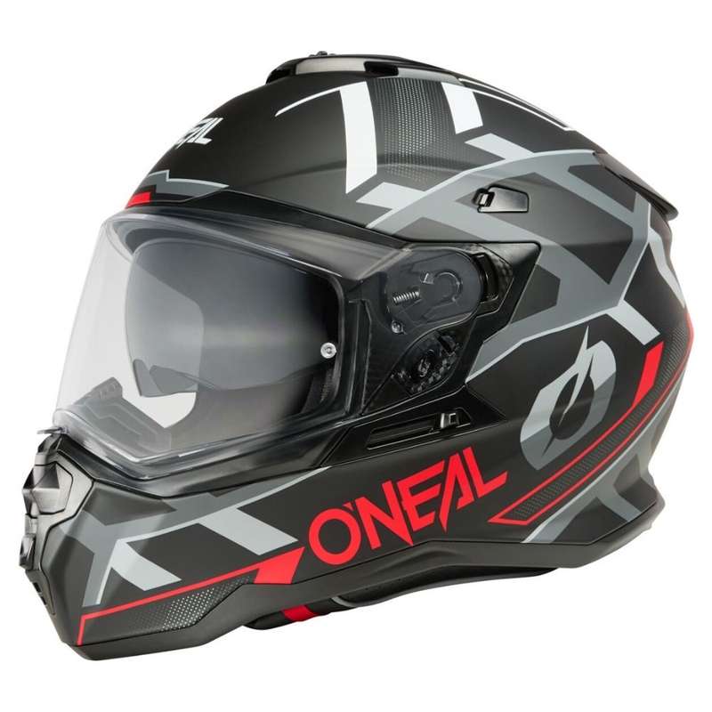 O'Neal D-SRS Square V.22 Black/Red/Grey Helmet