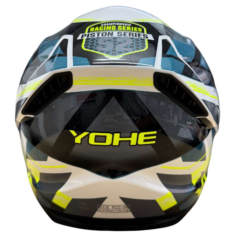 YOHE 987 Forward Gloss Turquoise/Green/Black Helmet