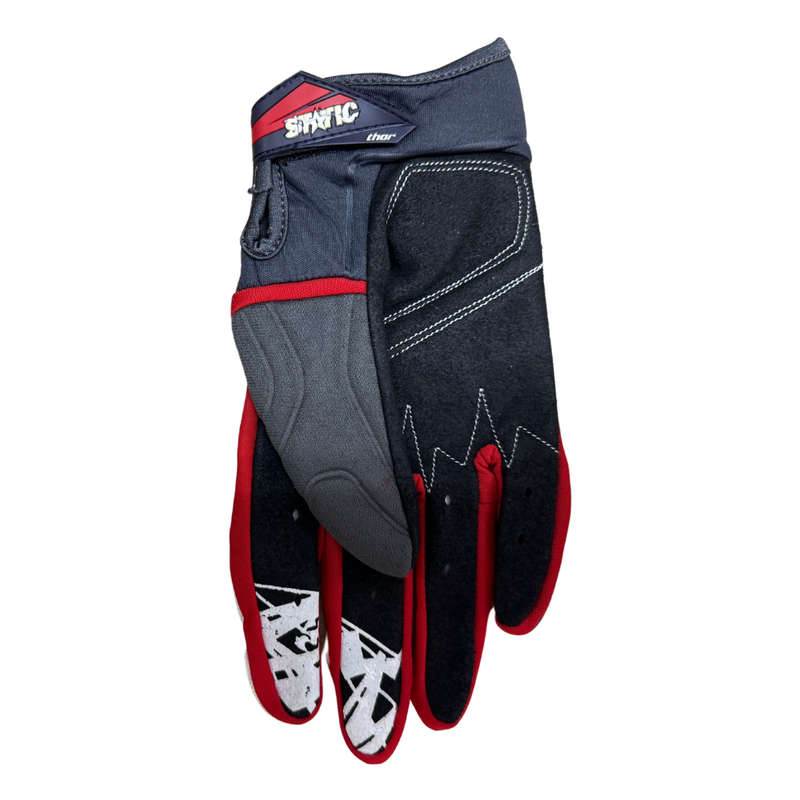 Thor Static Charcoal/Red Gloves