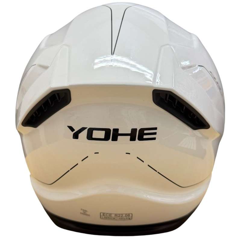 YOHE 987 Solid Gloss White Helmet