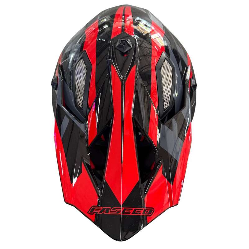 Faseed FS 609 Black/Red MX Helmet