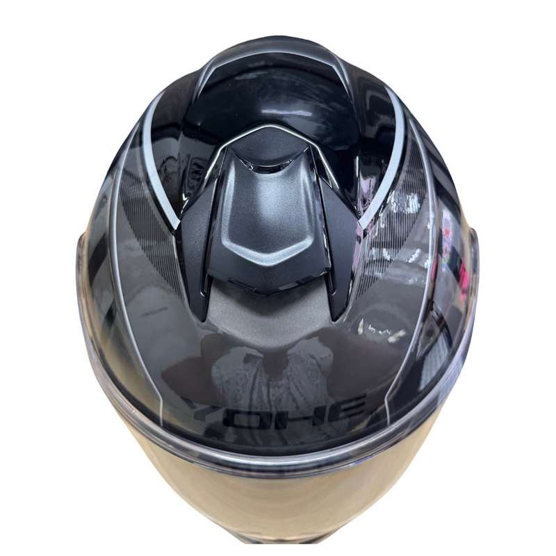 YOHE 981 Shinny Grey/Black Gloss Helmet