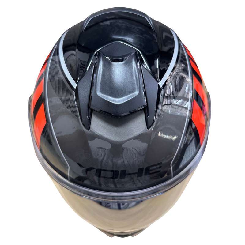 YOHE 981 Shinny Orange/Grey/Black Gloss Helmet