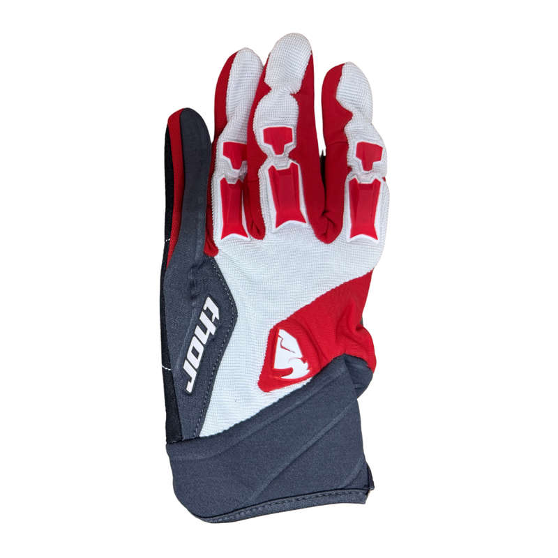 Thor Static Charcoal/Red Gloves