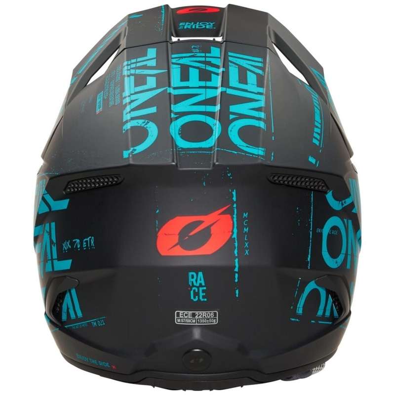 O'Neal 3S V.25 Static Black/Teal Helmet
