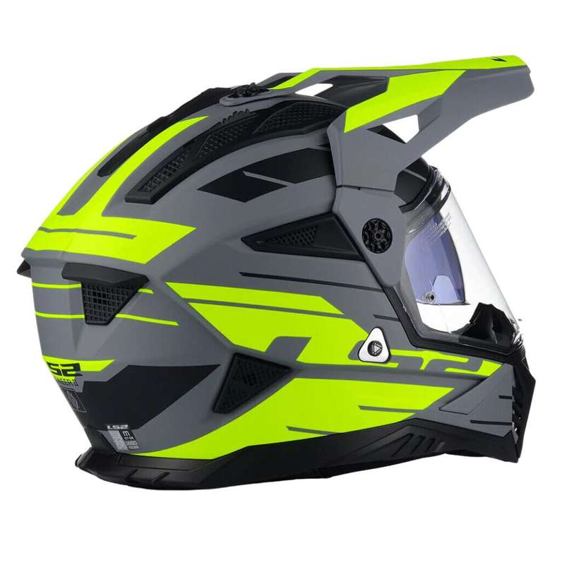 LS2 MX702 Pioneer II Namib Matt Grey/Hi-Vis Yellow Helmet