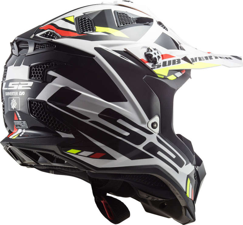 LS2 MX700 Subverter Evo Stomp White/Black Motocross Helmet