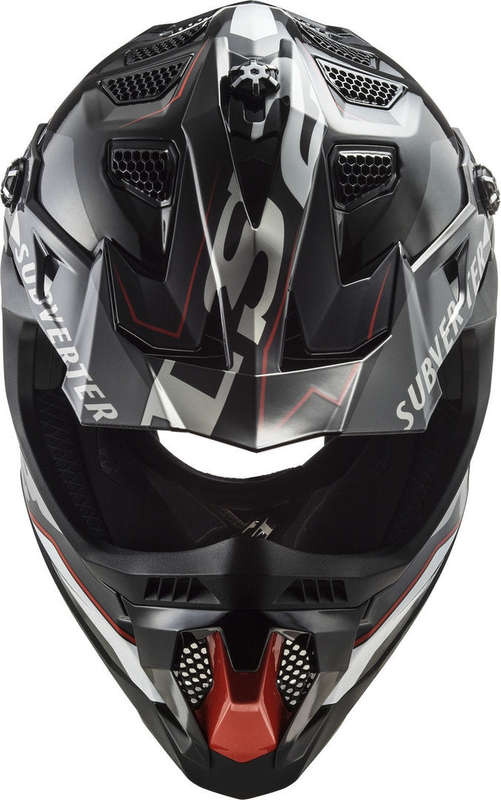 LS2 MX700 Subverter Evo Arched Black/Titanium Motocross Helmet