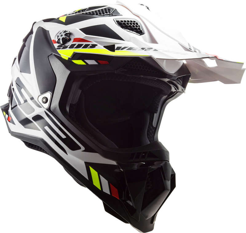 LS2 MX700 Subverter Evo Stomp White/Black Motocross Helmet
