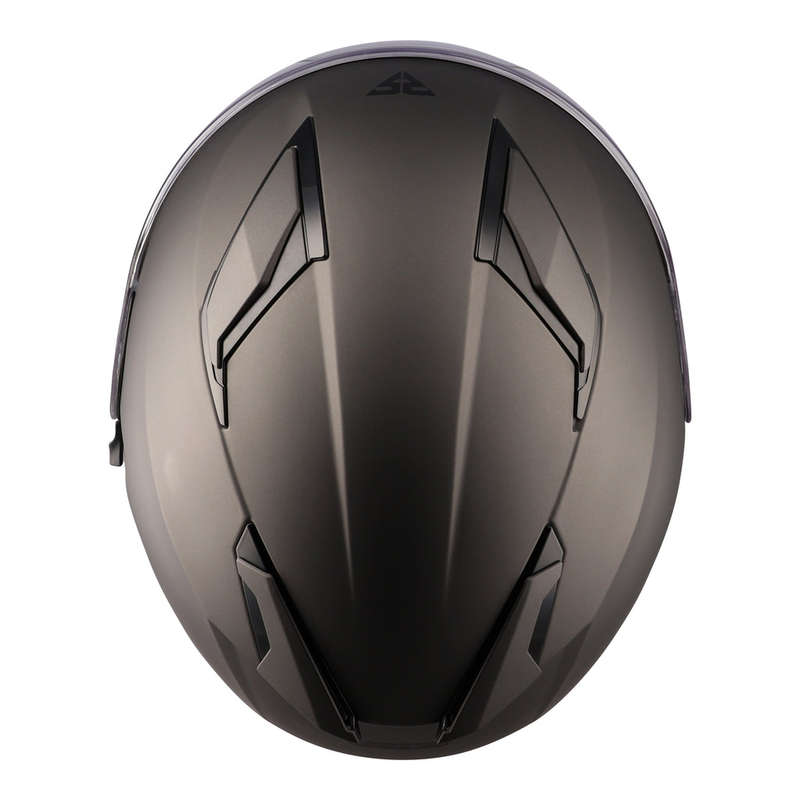 SGI Revo Matt Titanium Open Face Motorcycle Helmet