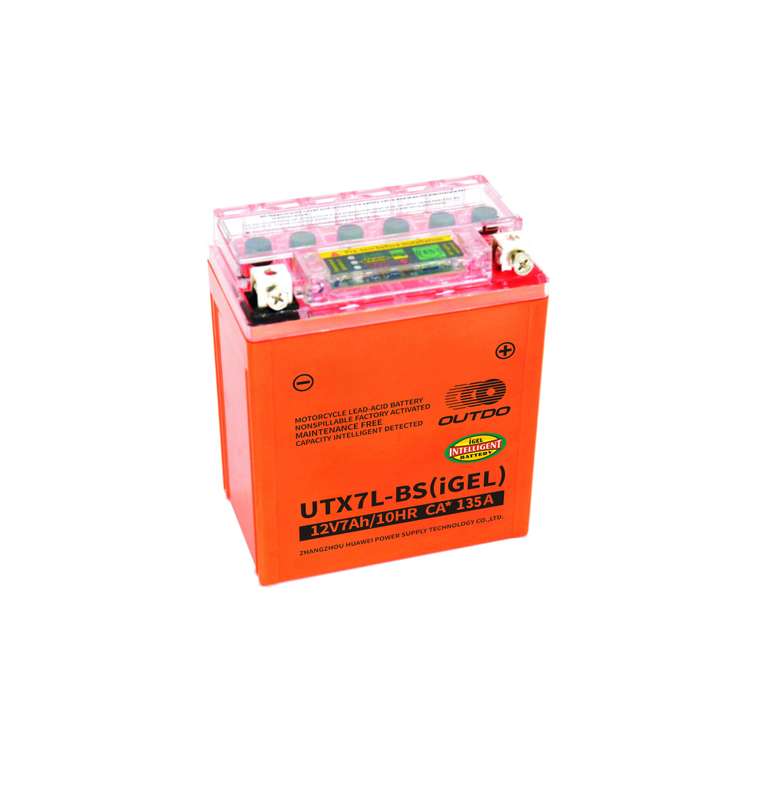 UTX7L-BS (IGEL)  Outdo Motorcycle Battery  12V-6.5Ah