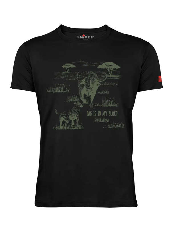 Sniper Africa Black Vintage Short Sleeve T-Shirt