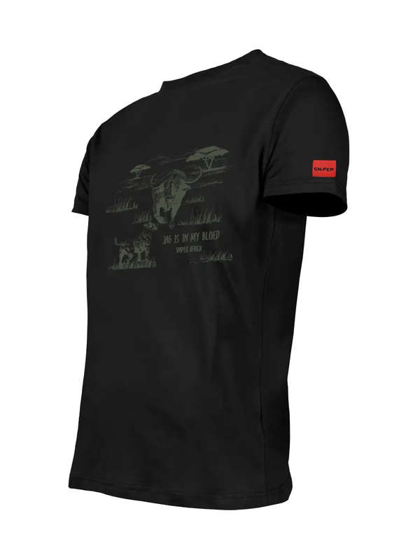 Sniper Africa Black Vintage Short Sleeve T-Shirt