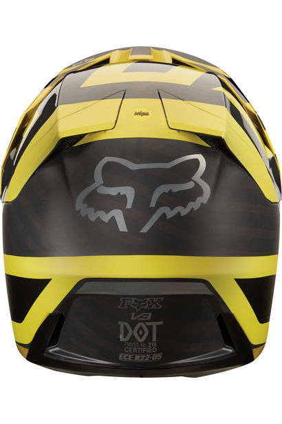 Fox V3 Preest Dark Yellow Helmet