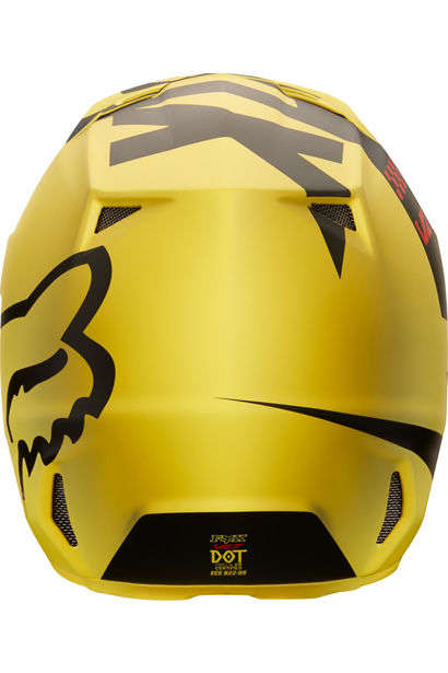 Fox V2 Mastar Yellow Helmet