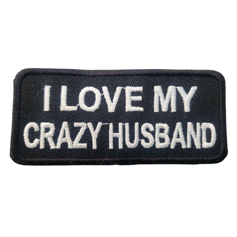 Motorcycle Waistcoat Patch - I Love My Crazy Husband