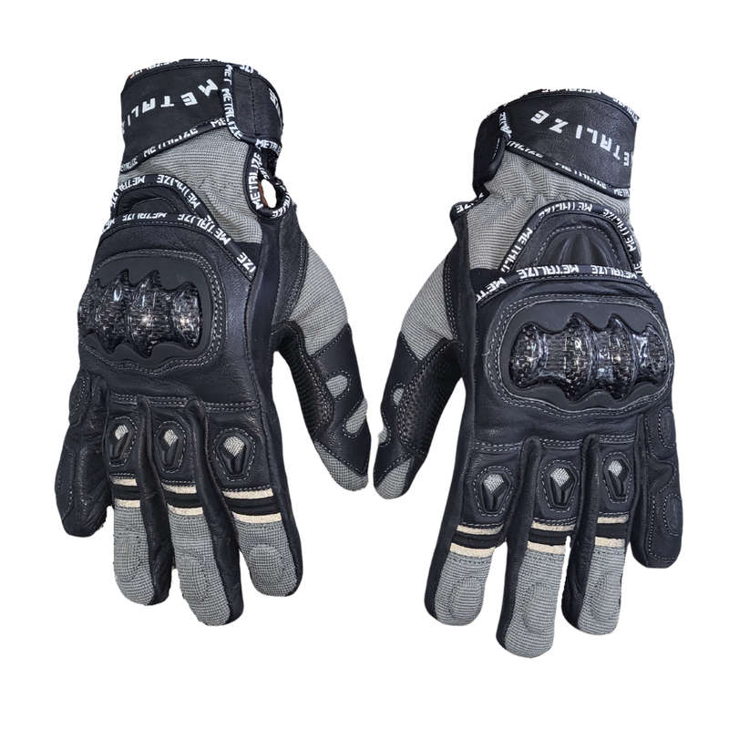 Metalize 261 Grey/Black Shorty Gloves