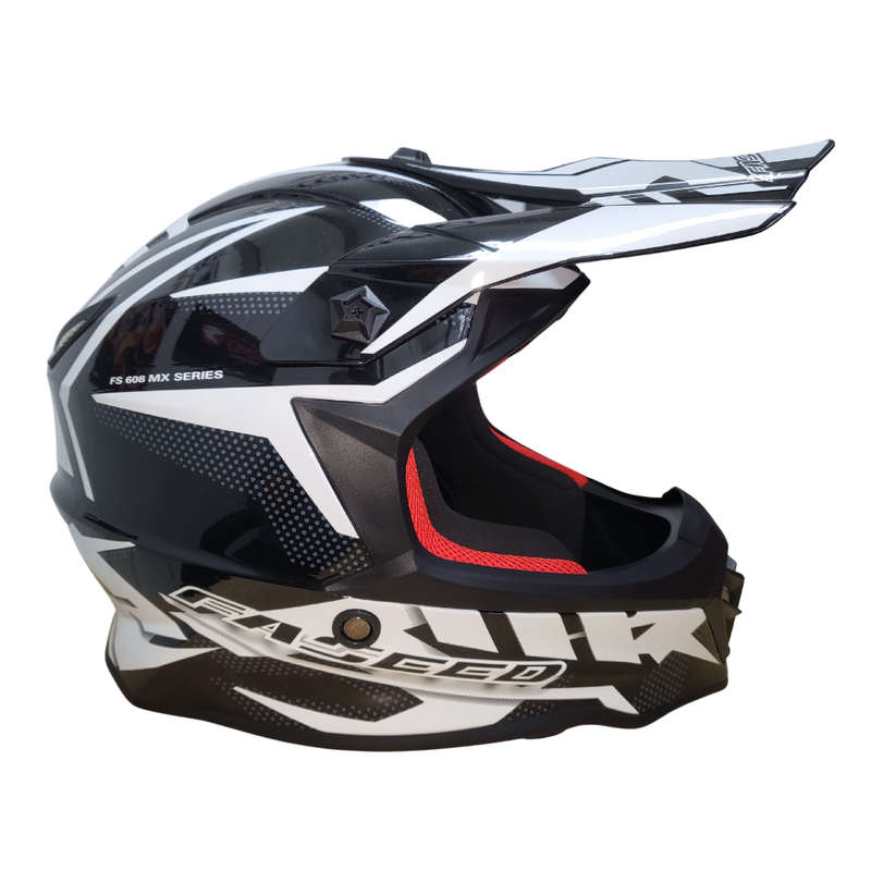 Faseed 608 Kids Black/White/Black Helmet