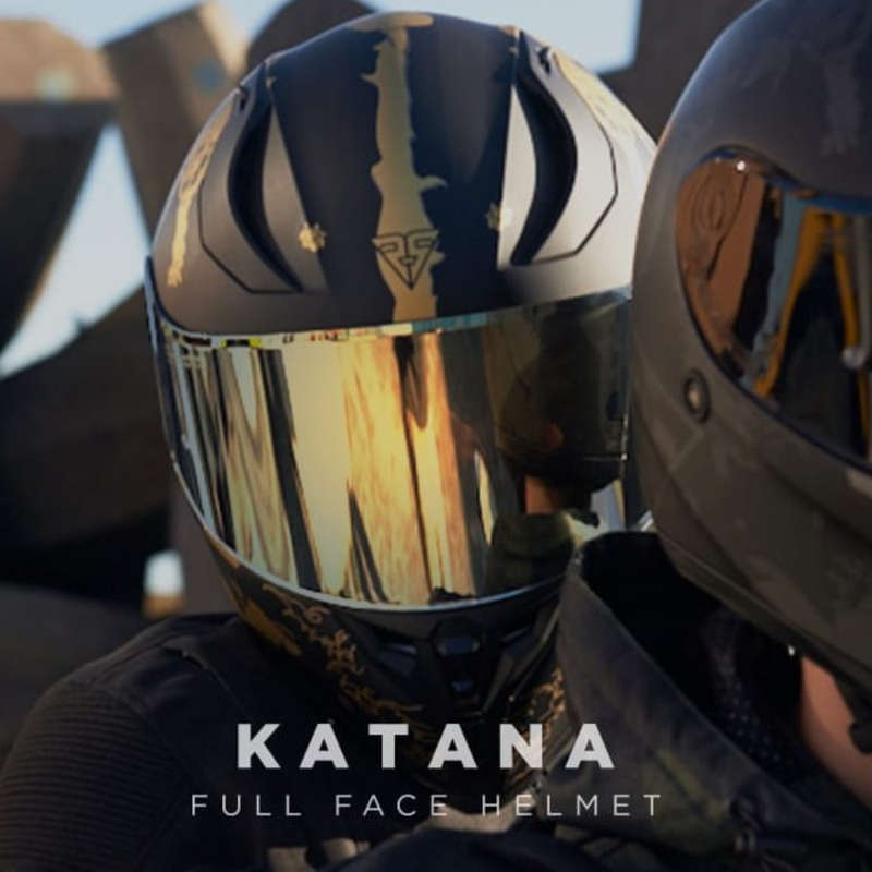 Spirit Seca Katana Black/Gold Helmet
