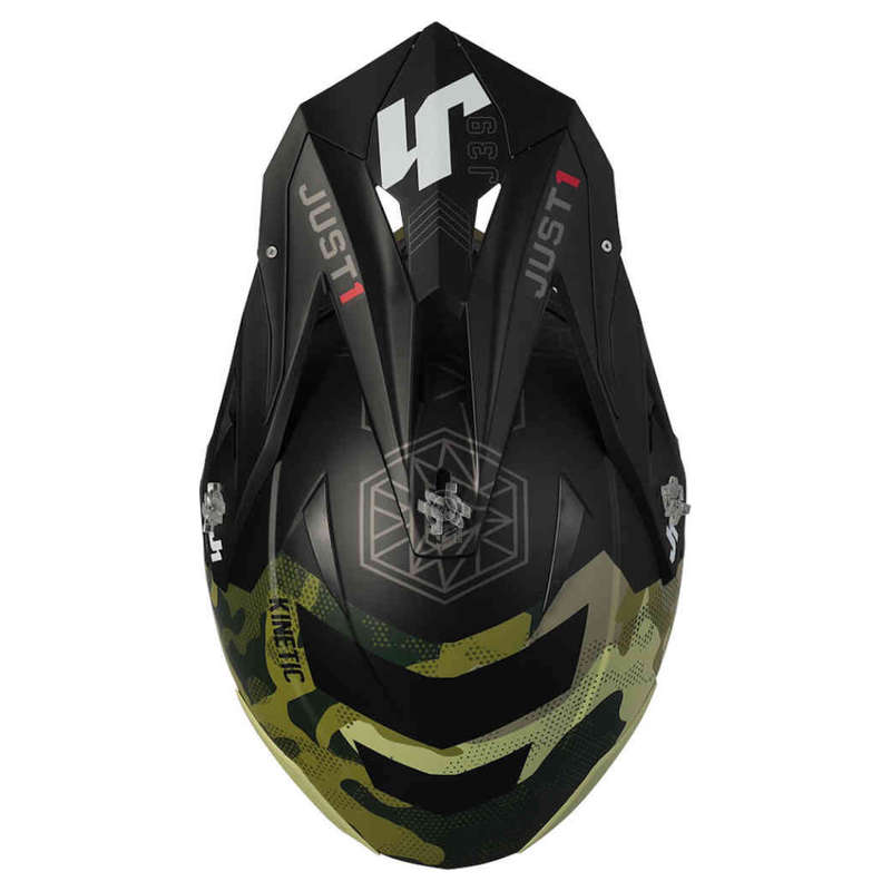 Just 1 J39 Kinetic Motocross Camo Army Green/Black Helmet