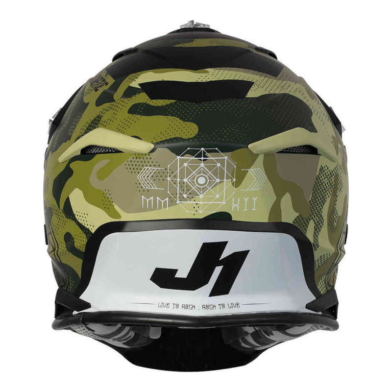 Just 1 J39 Kinetic Motocross Camo Army Green/Black Helmet