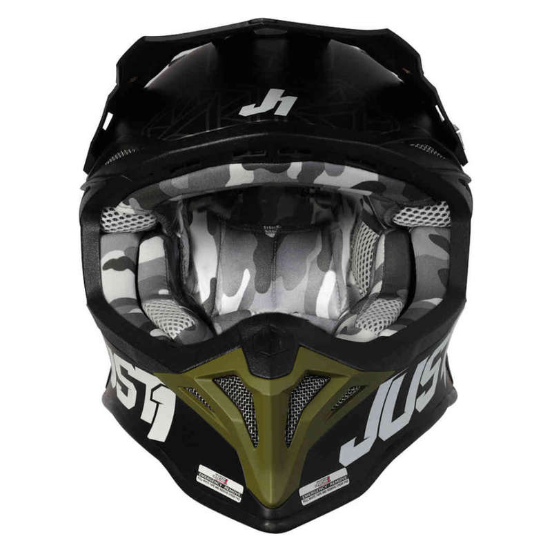 Just 1 J39 Kinetic Motocross Camo Army Green/Black Helmet