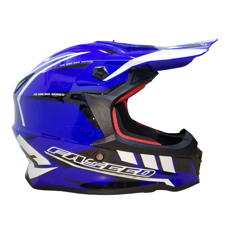 Faseed 608 Kids Blue/White/Black Helmet