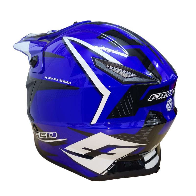 Faseed 608 Kids Blue/White/Black Helmet