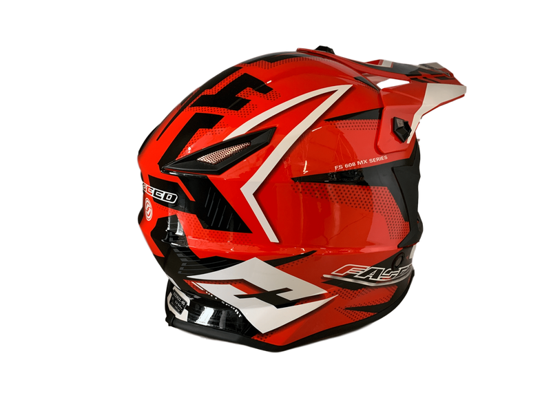 Faseed 608 Kids Red/White/Black Helmet