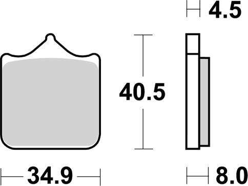 SBS 870HS Front Brake Pads