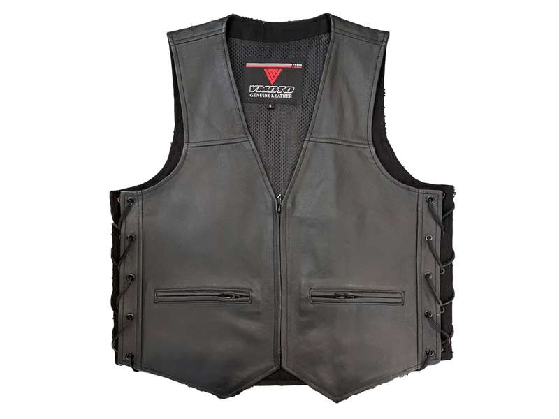 VMoto Mens Leather Waistcoat