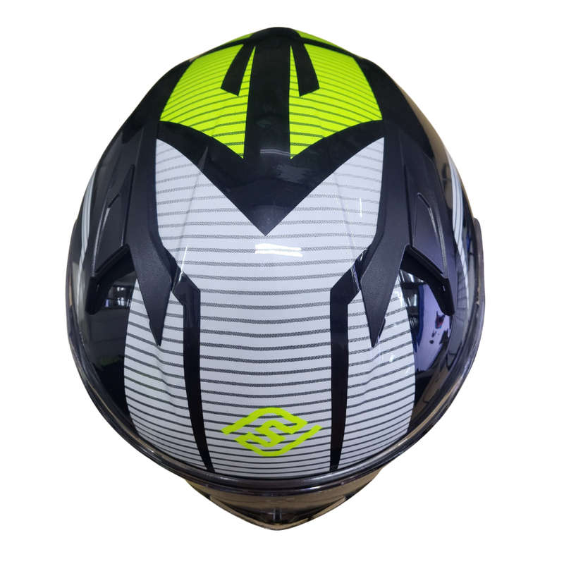 Faseed FS-825 Yellow/ White/ Black Helmet