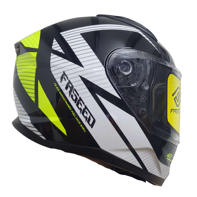 Faseed FS-825 Yellow/ White/ Black Helmet