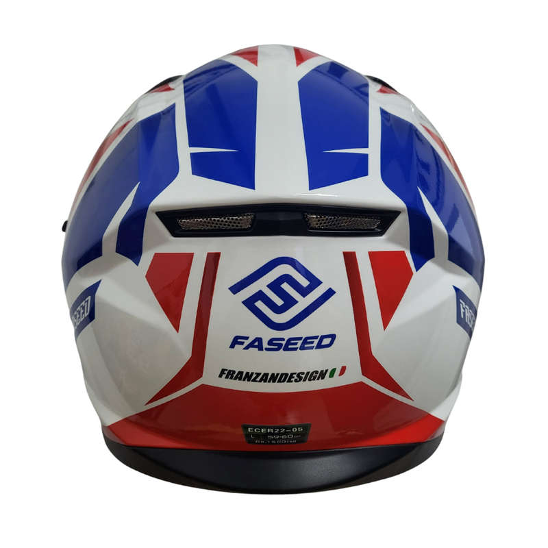 Faseed FS-825 Red/ Blue/ White Helmet