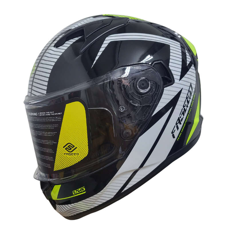 Faseed FS-825 Yellow/ White/ Black Helmet