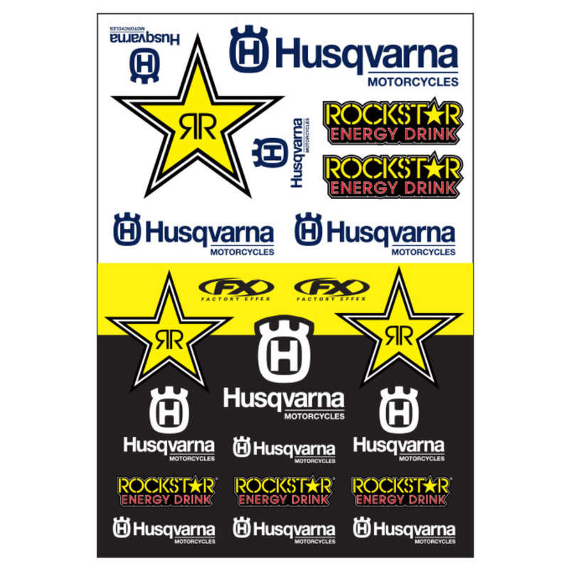 FX Husqvarna Racing Sticker Sheet