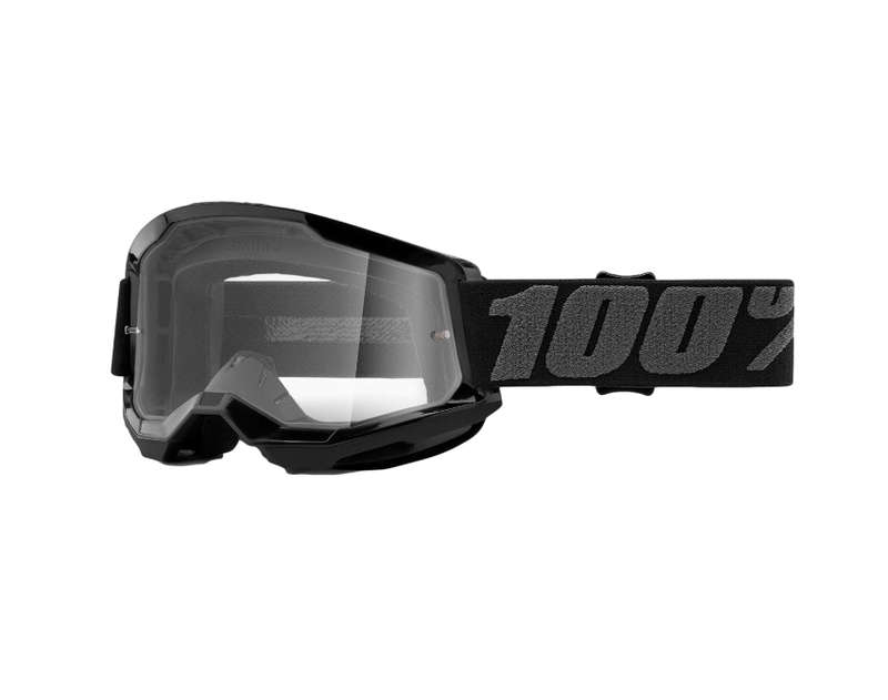 100% Strata2 Black Clear Goggle