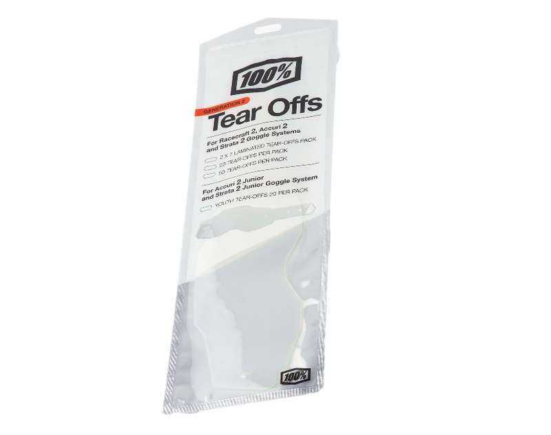 100% Gen2 Goggle Tear-Offs