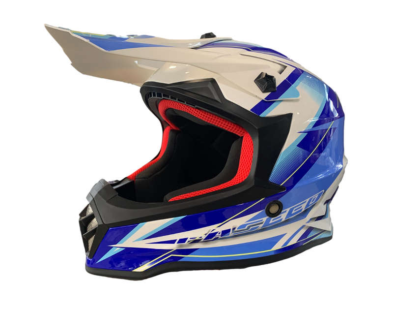 Faseed 608 Kids Blue/White Helmet
