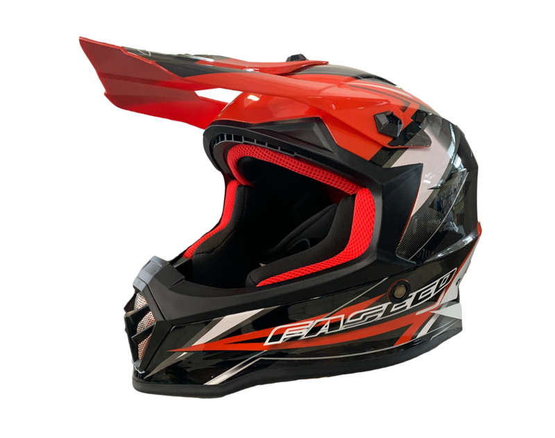 Faseed 608 Kids Red/Black Helmet