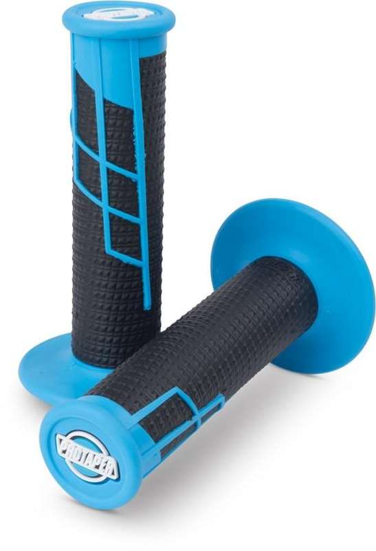 ProTaper Clamp On Half Waffle Neon Blue/Black MX Grips
