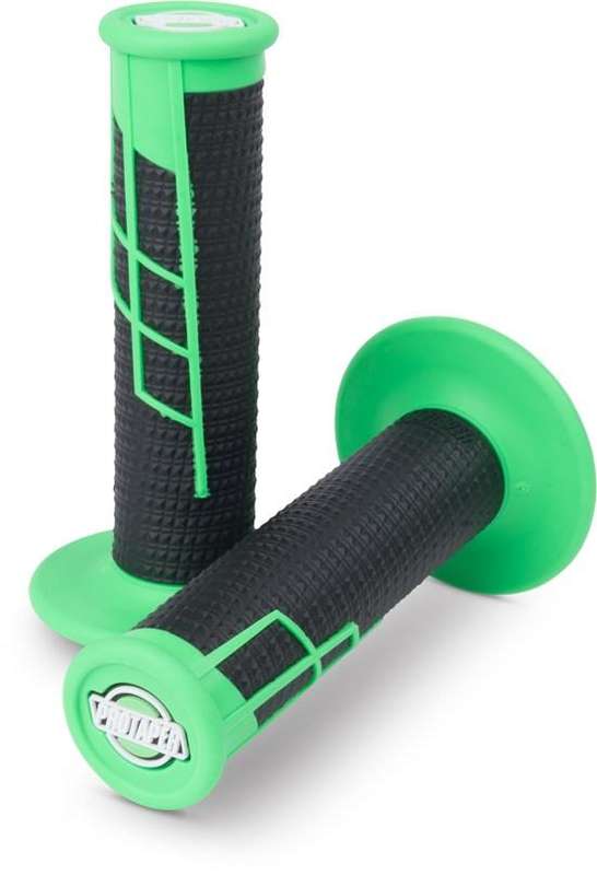 ProTaper Clamp On Half Waffle Neon Green/Black MX Grips