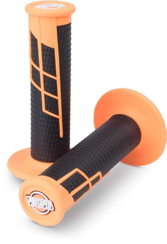 ProTaper Clamp On Half Waffle Neon Orange/Black MX Grips