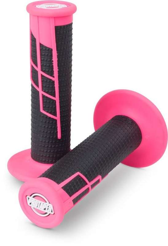 ProTaper Clamp On Half Waffle Neon Pink/Black MX Grips