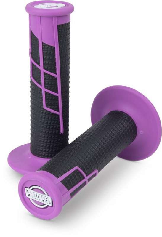 ProTaper Clamp On Half Waffle Neon Purple/Black MX Grips
