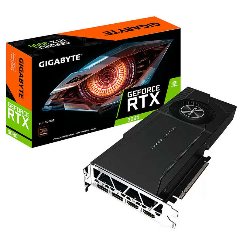 GIGABYTE GeForce RTX 3080 10GB GDDR6X 320-bit PCI-E 4.0 GV-N3080TURBO-10GD Gaming Graphics Card